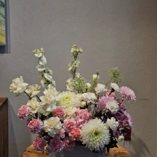 Pink & White Blooms Box Arrangement