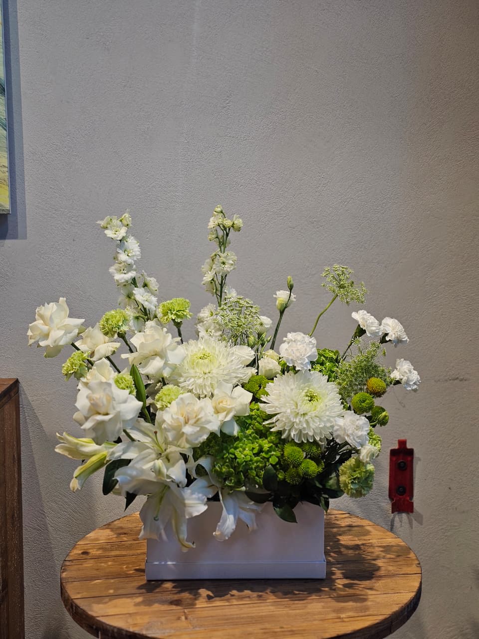 Pink & White Blooms Box Arrangement